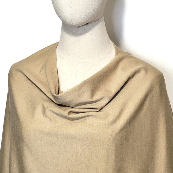 Donna Salyers Fabulous Furs Faux Fur Trim Tan Knit Open Cape Poncho Shawl OS - Picture 5 of 10